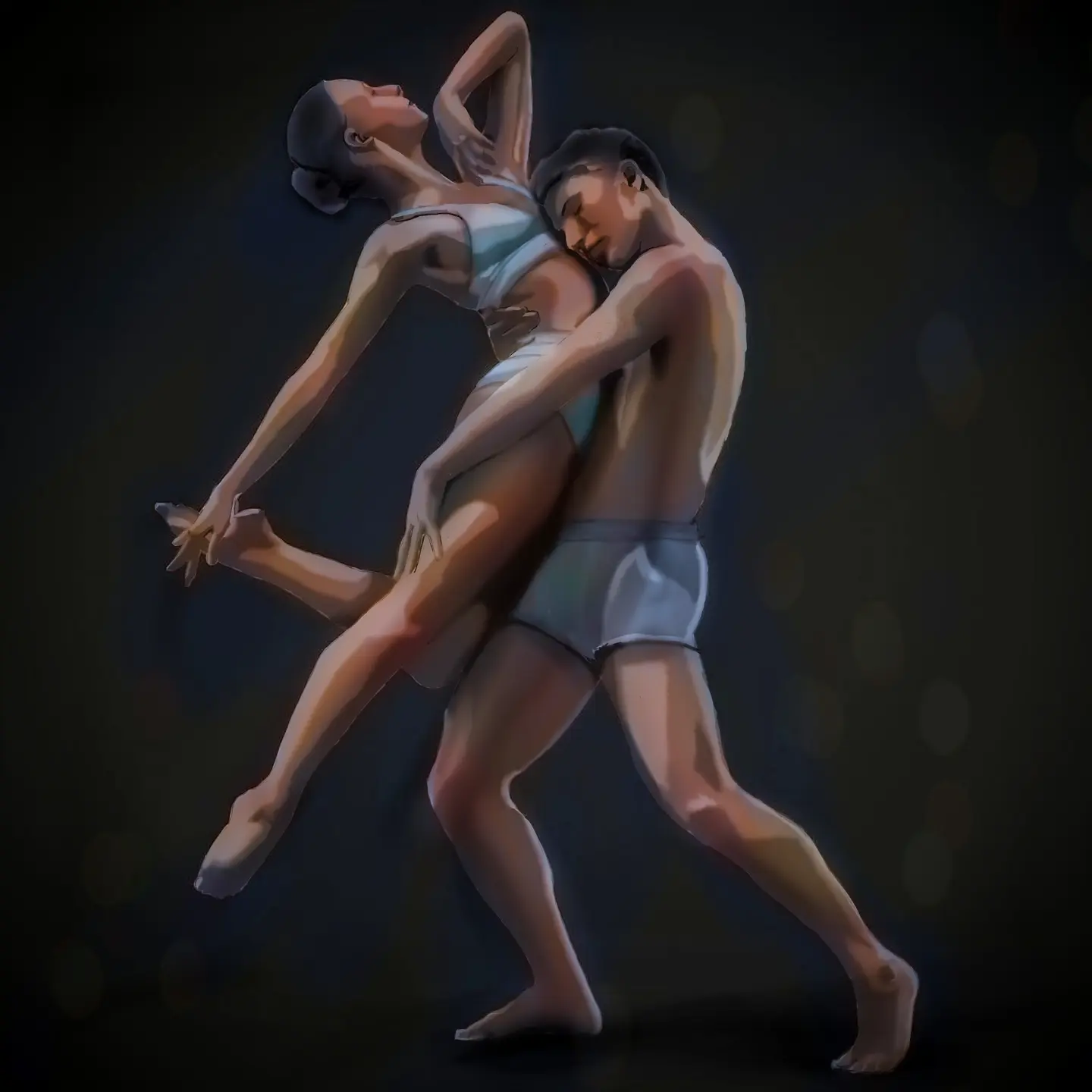 Dance Pose, Digital Painting